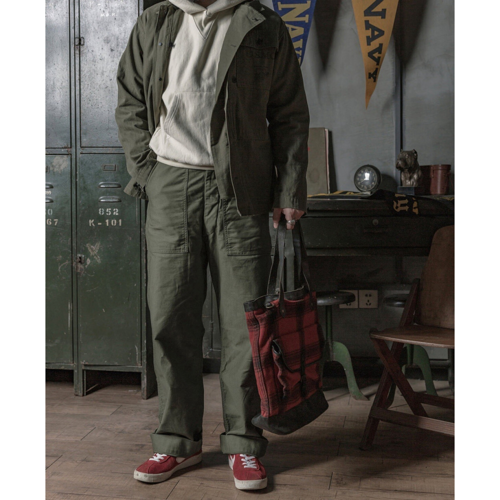 Olive Green Cargo Pants for Men - Utility Workwear Style